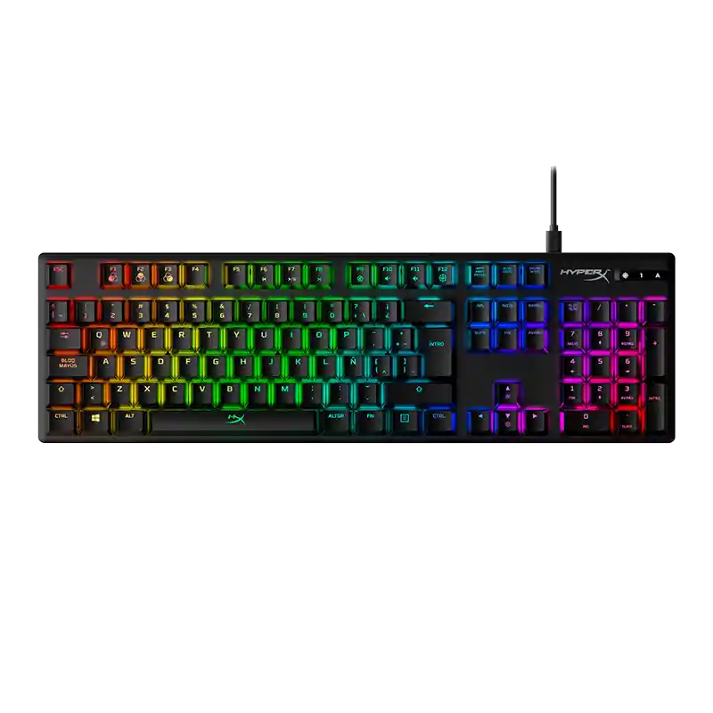 teclado gamer Hyperx alloy origins rgb (espanol)