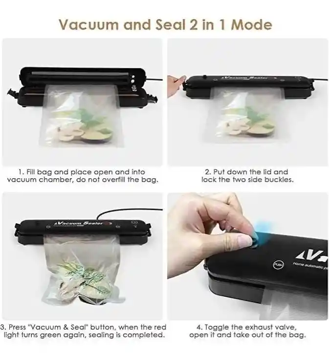 Selladora Bolsas Vacuum Al Vacío Empacadora Al Vacío De Alimentos