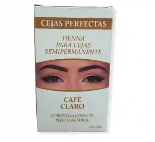 henna para cejas semiPermanente cafe claro x 2gr