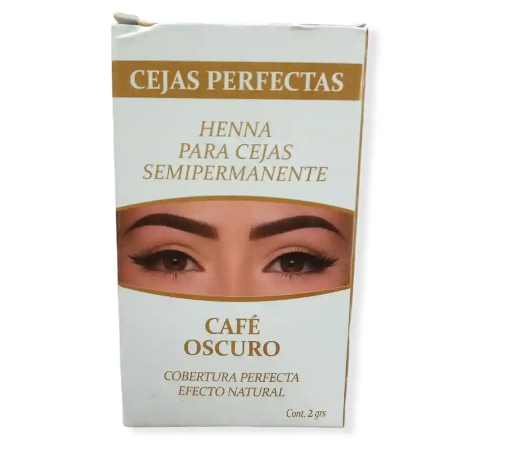 henna para cejas semiPermanente cafe oscuro x 2gr