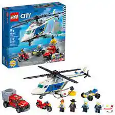 Lego City Helicóptero Persecución 212 Piezas 60243