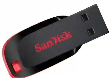 Sandisk Memoria Usb Cruzer Blade 16Gb 2.0 Negro Y Rojo