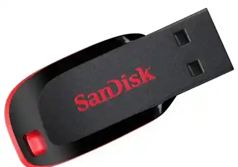 Sandisk Memoria Usb Cruzer Blade 16Gb 2.0 Negro Y Rojo