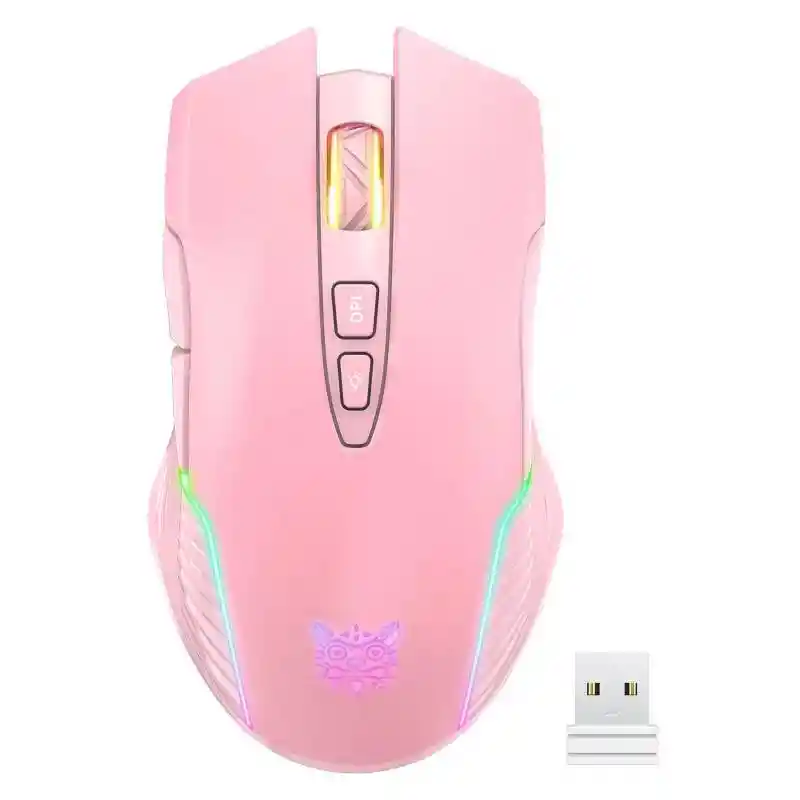 Rgb Mouse Onikuma Inalambrico Cw905 Rosa Wireless