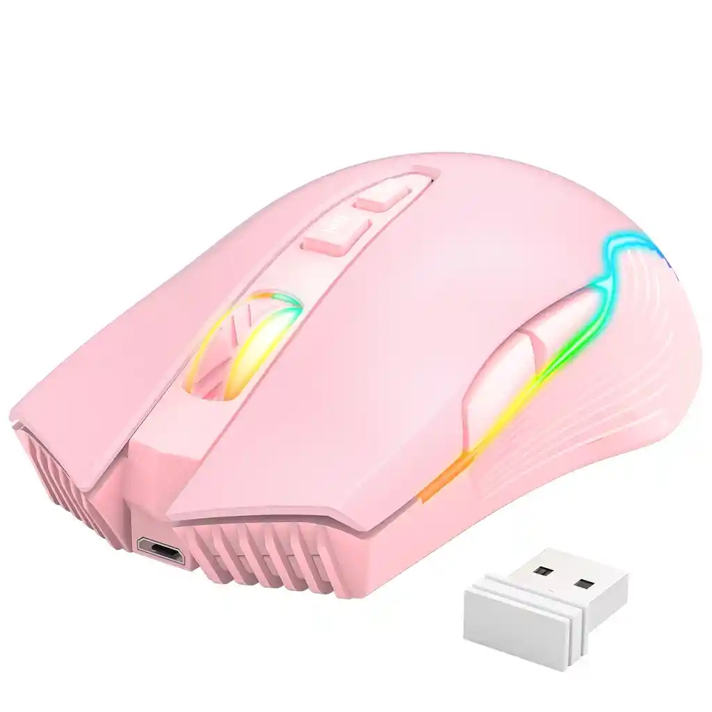 Rgb Mouse Onikuma Inalambrico Cw905 Rosa Wireless