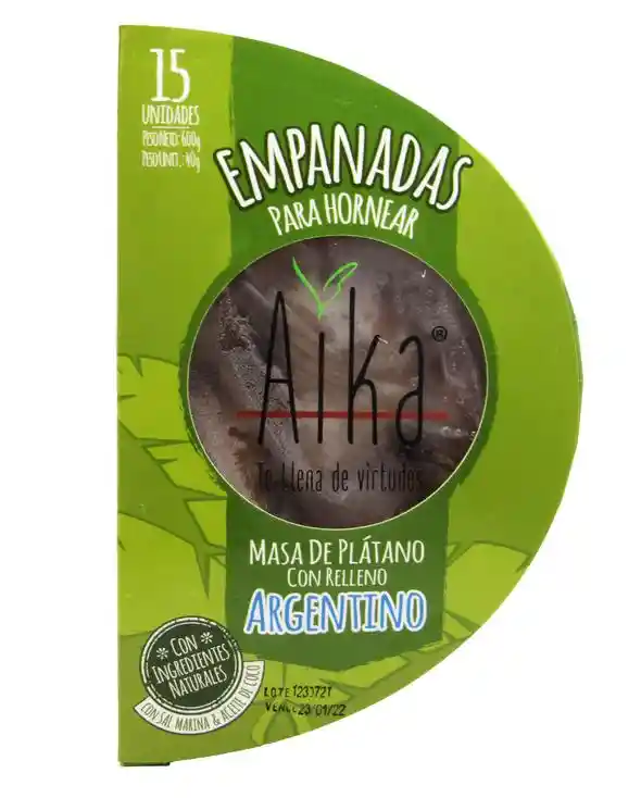 Empanadas Masa de Platano 600gr (AIKA) Relleno Argentino