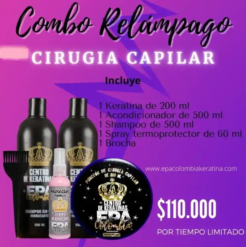 EPA COLOMBIA Combo Relampago Cirugia Capilar