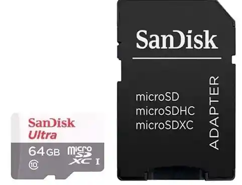 Sandisk Tarjeta De Memoria Sdsqunr-064G-Gn3Ma Ultra Con Adaptador Sd 64Gb