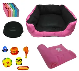 Cama Para Mascota rosado + Cobija + 100 Bolsas+ 2 Juguetes + comedero