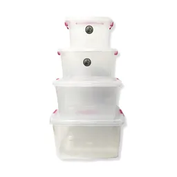 Set Cajas Organizadora Plastica X 4 Diferentes Tamaños