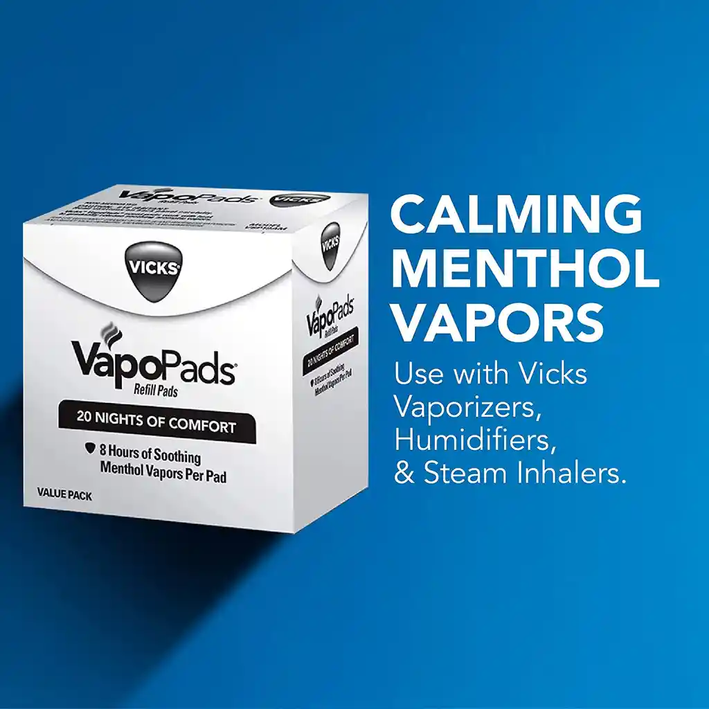 Pads de repuesto Vapopads de Vicks de Eucalipto y Menthol 20 unidades