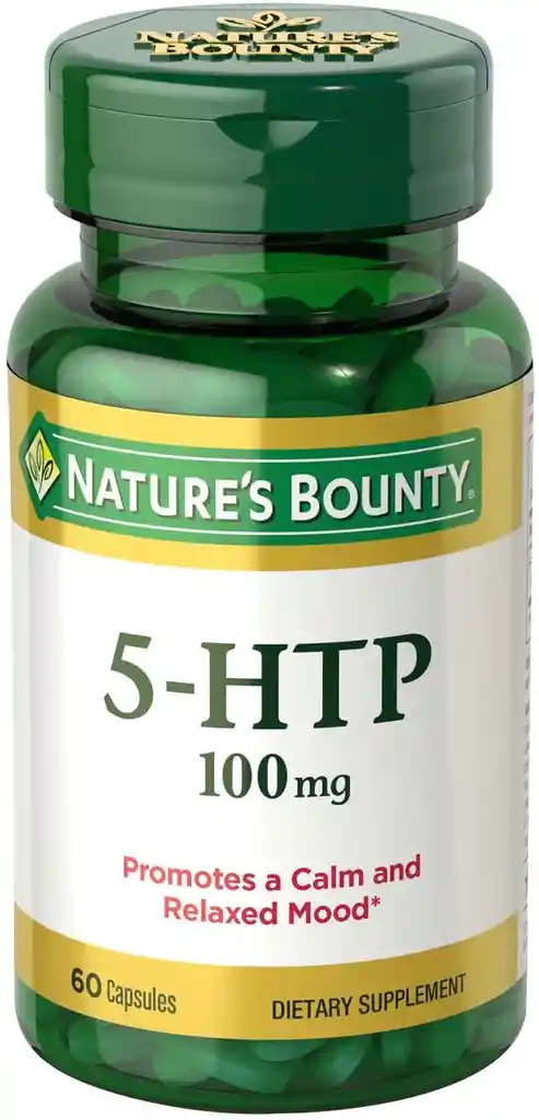  5Htp Triptofano L 5 Hydroxy Tryptophan + Griffonia Simplicifolia 100 Mg 60 Capsulas De NATURE´S BOUNTY 