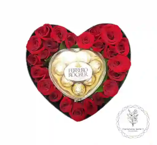 Corazon Rosas y ferrero