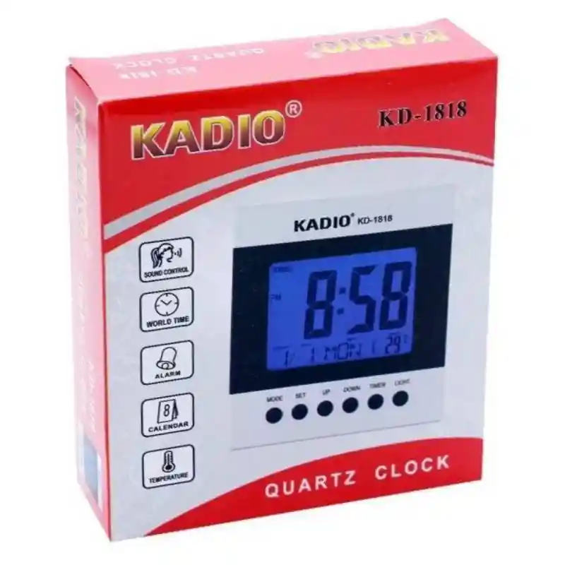 Reloj De Mesa Digital Kadio Kd-1818 Temperatura Fecha Hora