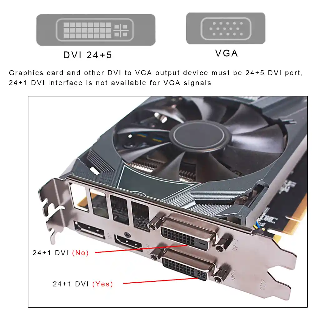 Adaptador Convertidor Vídeo Dvi-i 24+5 Macho A Vga Hembra 15
