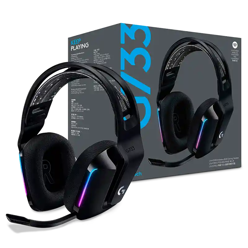 Diadema Gamer Inalámbrico Logitech G733 Negro Rgb