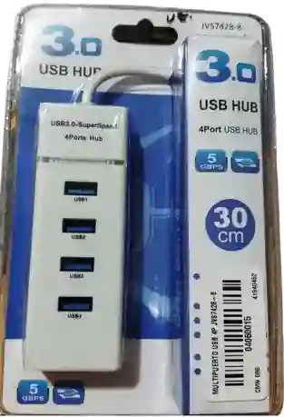 Hub Usb 3.0 4 Puertos De 5 Gbps Cable 30