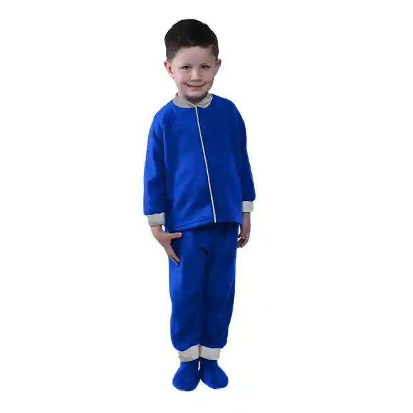 Pijama Niño Térmica Polar Azul Rey Talla 04