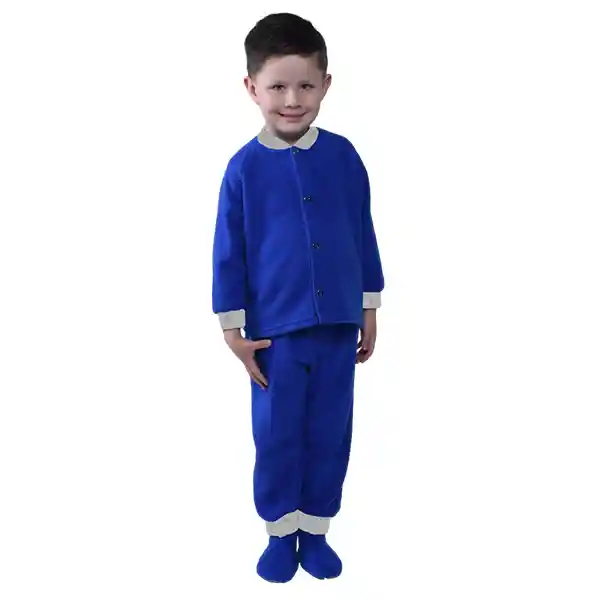 Pijama Niño Térmica Polar Azul Rey Talla 04