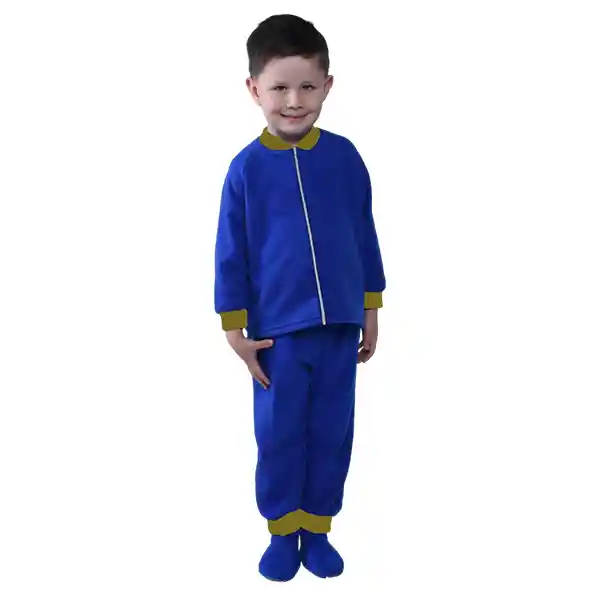 Pijama Niño Térmica Polar Azul Rey Talla 04