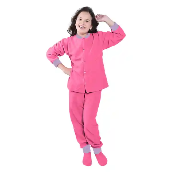 Pijama Niña Térmica Polar Fucsia Talla 04