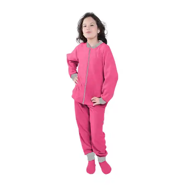 Pijama Niña Térmica Polar Fucsia Talla 04