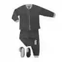   Pijama Niño Térmica Polar Gris Oscuro Talla 06