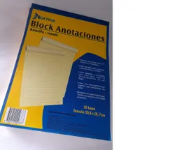 Block carta amarillo rayado