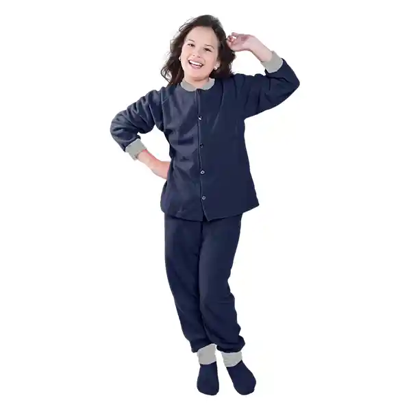 Pijama Niña Térmica Polar Azul Oscuro Talla 06