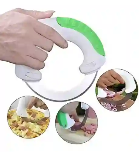 360° Rolling Circular Knife Stainless Steel Vegetable Food