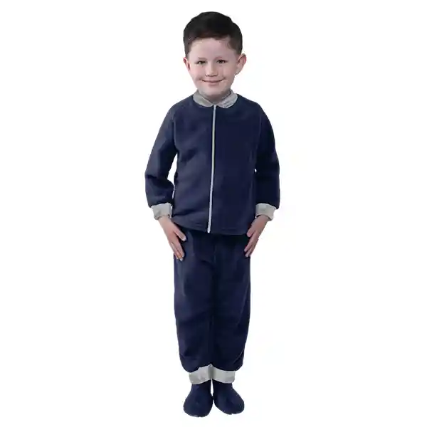 Pijama Niño Térmica Polar Azul Oscuro Talla 10