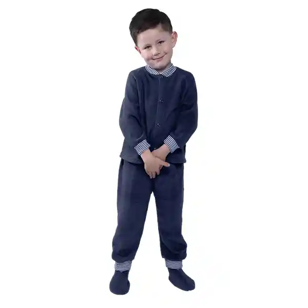 Pijama Niño Térmica Polar Azul Oscuro Talla 10