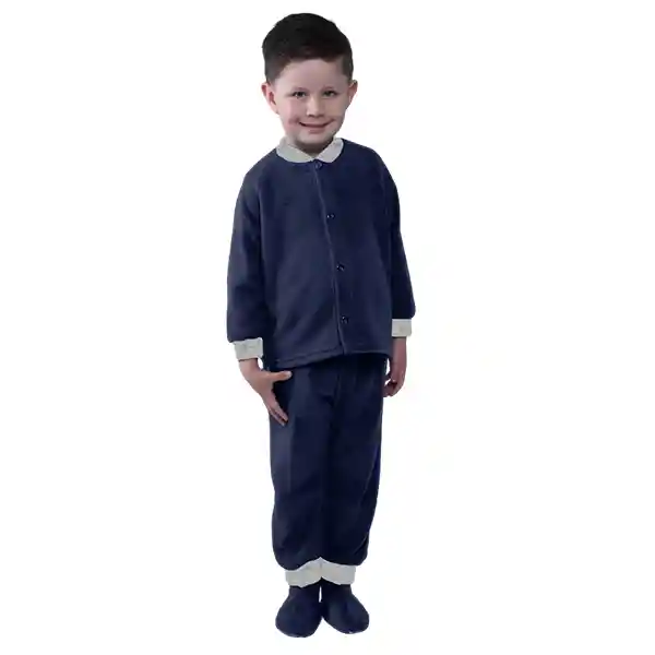 Pijama Niño Térmica Polar Azul Oscuro Talla 10