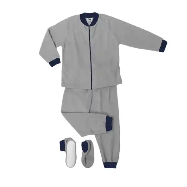 Pijama Niño Térmica Polar Gris Claro Talla 12