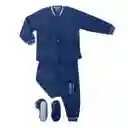 Pijama Niño Térmica Polar Azul Petroleo Talla 12