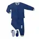 Pijama Niño Térmica Polar Azul Petroleo Talla 12