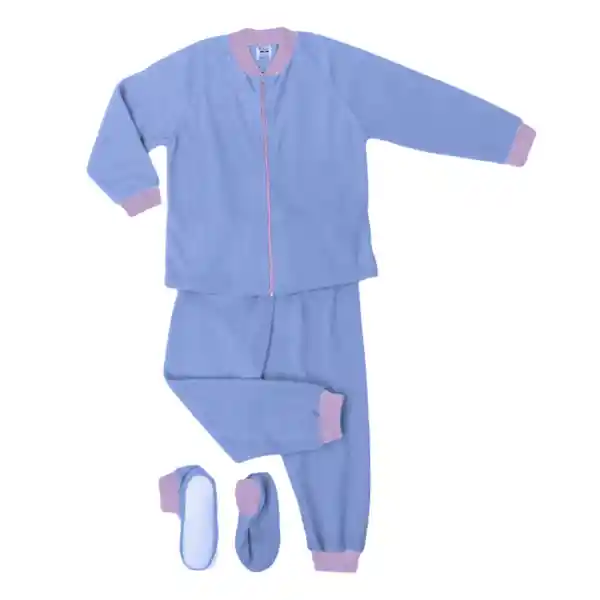 Pijama Niña Térmica Polar Azul Hoertensia Talla 12