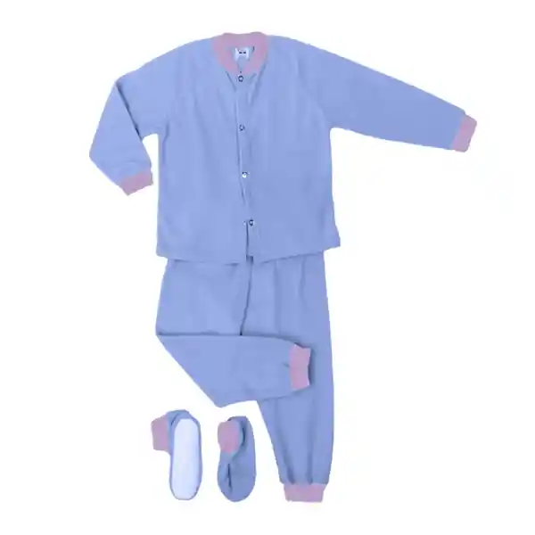 Pijama Niña Térmica Polar Azul Hoertensia Talla 12