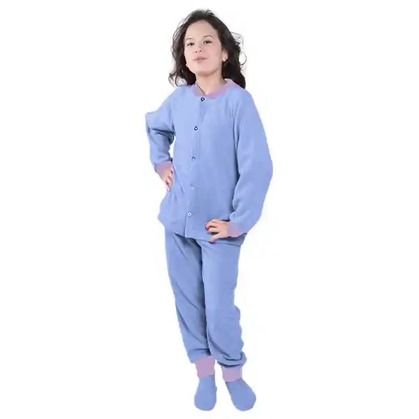 Pijama Niña Térmica Polar Azul Hoertensia Talla 12