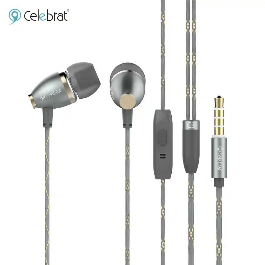 Audifonos Celebrat C3/gris Con Dorado