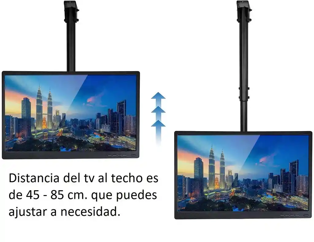 Soporte Base Techo Móvil Monitor Pc Tv 17 19 21 24 27 32 43 49"