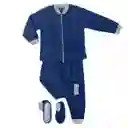 Pijama Niño Térmica Polar Azul Petroleo Talla 14