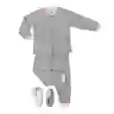 Pijama Niña Térmica Polar Gris Claro Talla 14