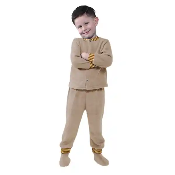 Pijama Niño Térmica Polar Beige Talla 16