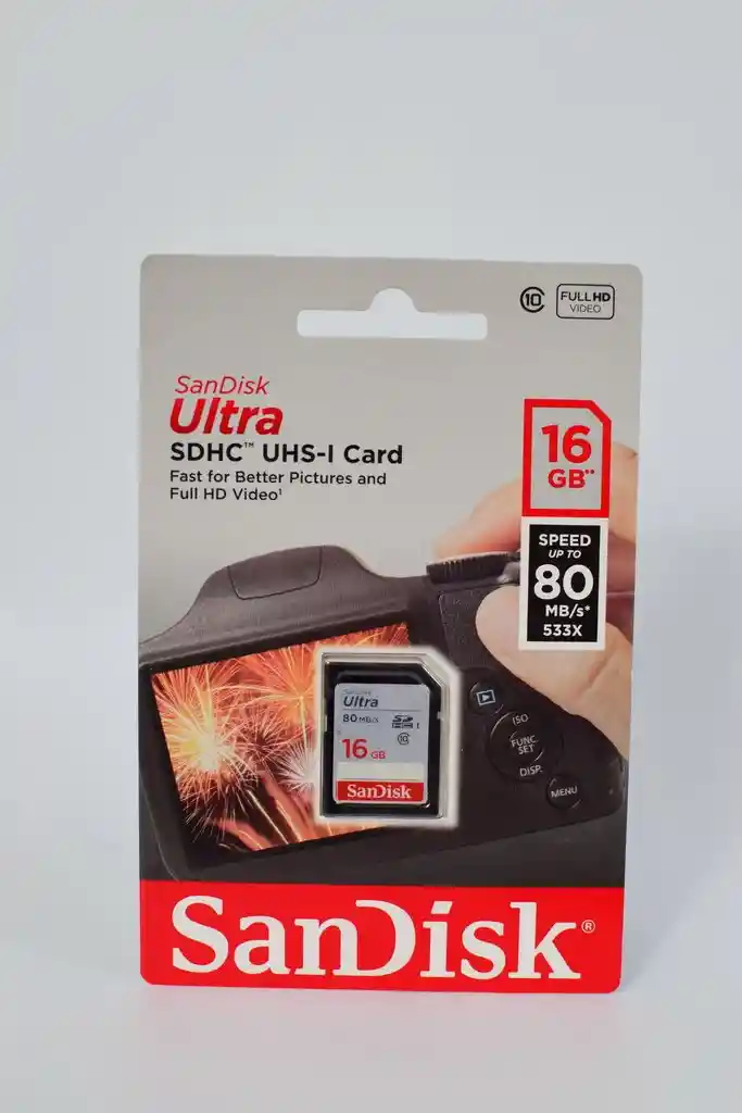 Memoria Sandisk Ultra SDHC 16GB Clase 10 80mb/s