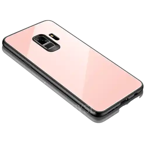 Samsung Estuche Carcasa Protector Vidrio Templado S7 Edge - Rosado