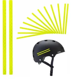 Cinta Adhesiva Reflectiva de Colores Para Cicla y Casco 12und Amarillo 