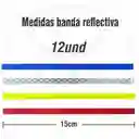 Cinta Adhesiva Reflectiva de Colores Para Cicla y Casco 12und Blanco