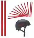 Cinta Adhesiva Reflectiva de Colores Para Cicla y Casco 12und Rojo