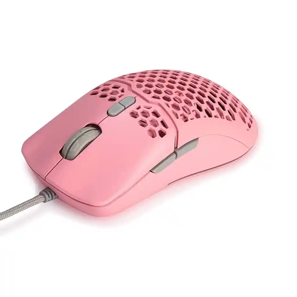 Mouse Gamer Delux M700a Rgb, Programable 7 Botones, 7200dpi Rosado